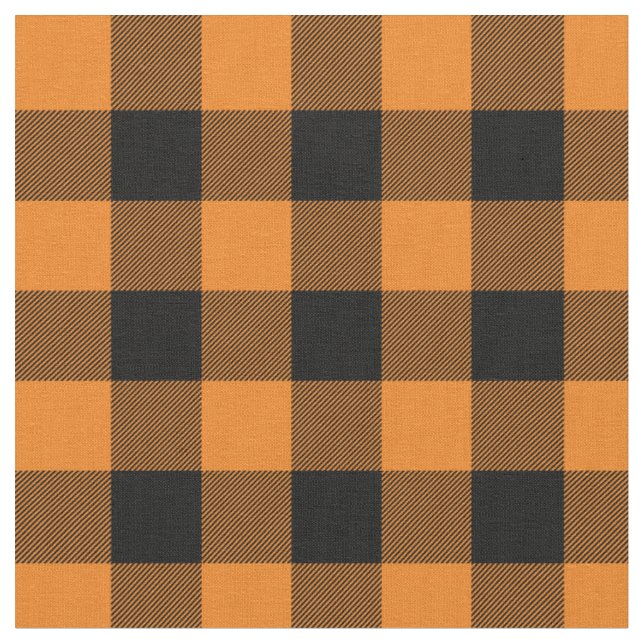 Tecido Xadrez de Búfalo Laranja e Preto (Detalhe)