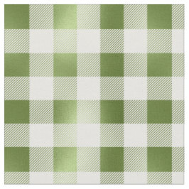 Tecido Xadrez de Buffalo Branco Verde Vintage