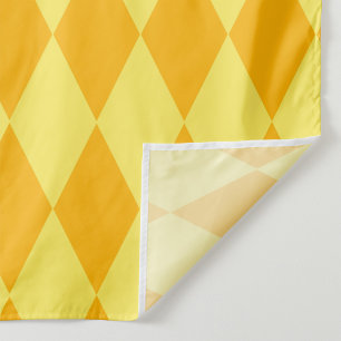 Tecido Xadrez de Diamantes Arlequim Amarelo Claro e Escur