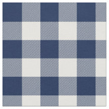 Xadrez de Gingham Branco e Azul da Meia-Noite
