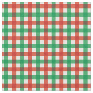 Tecido Xadrez de Gingham de Natal Verde e Vermelho/ Tarta