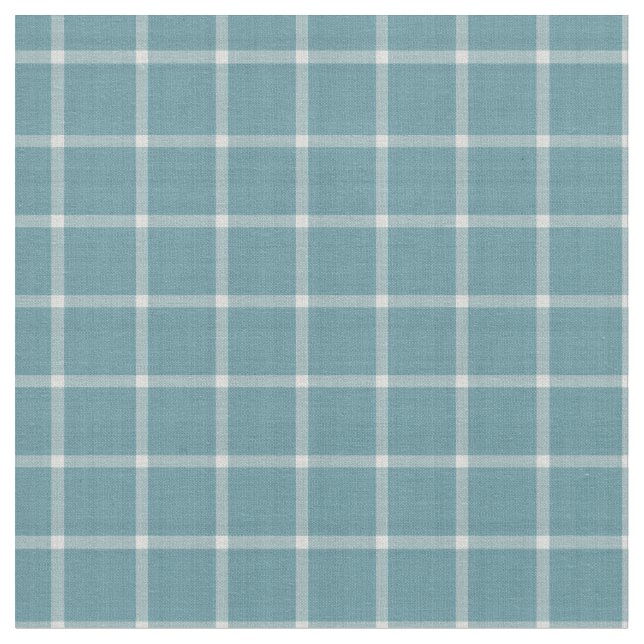 Tecido Xadrez de janela cinza teal e branco  (Detalhe)