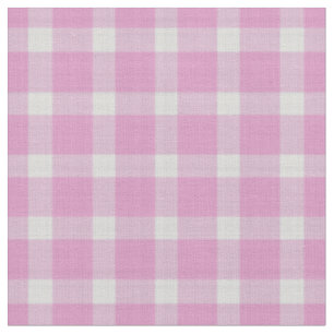 Tecido Xadrez de rosa cor-de-rosa e branco Gingham