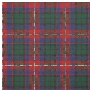 Tecido Xadrez de Tartan escocesa verde vermelha de