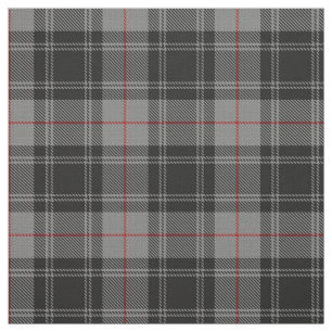 Tecido Xadrez de Tartan escocesa vermelha preta cinzenta