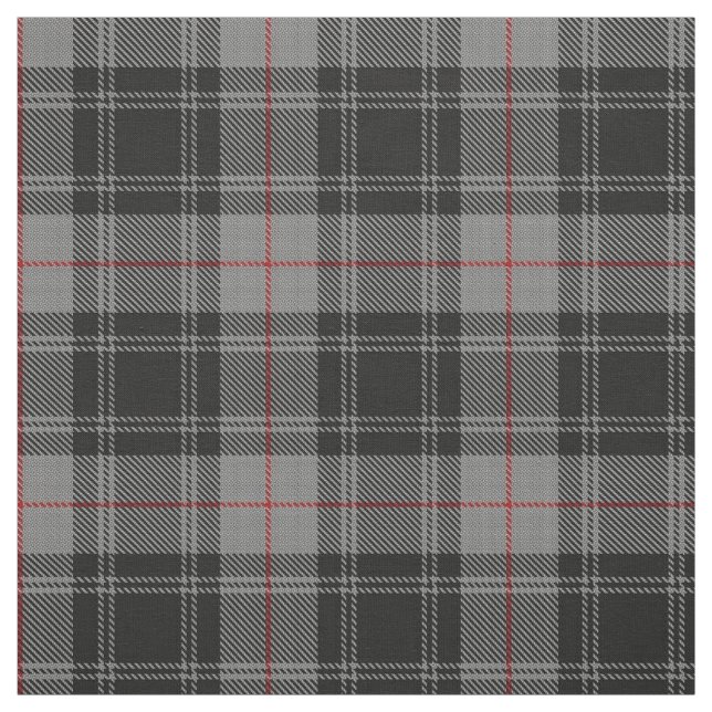 Tecido Xadrez de Tartan escocesa vermelha preta cinzenta (Modelo)