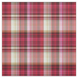 Tecido Xadrez de Tartan Rosa Vermelho