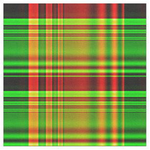 Tecido Xadrez de Tartan vermelha e verde