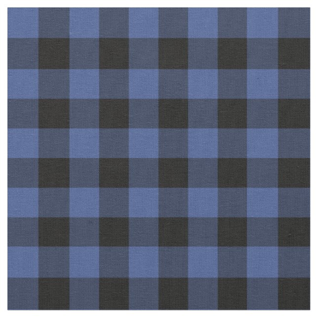 Tecido Xadrez de Verificação de Búfalo Azul de Lapis (Detalhe)