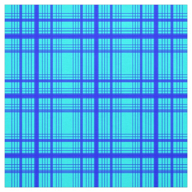 Tecido Xadrez de Vidro Gráfico Azul sobre Azul (Modelo)