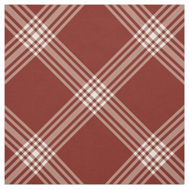Tecido Xadrez Diagonal Grande Vermelha e Branca (Modelo)