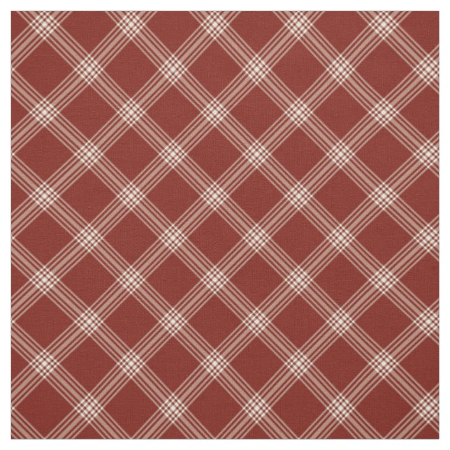 Tecido Xadrez Diagonal Vermelha e Branca Pequena (Modelo)