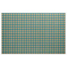 Xadrez Dourada de Tartan azul-turquesa e amarela