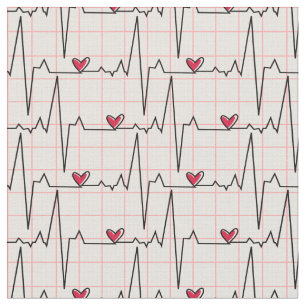 Tecido Xadrez EKG em branco