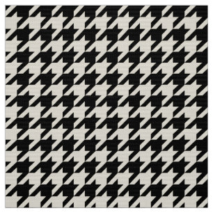 Tecido Xadrez Escocês Elegante Preto e Branco Geométrico