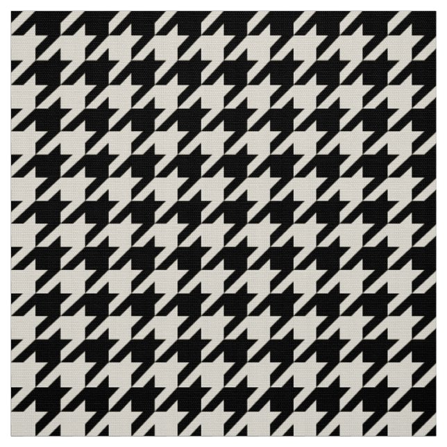 Tecido Xadrez Escocês Elegante Preto e Branco Geométrico (Modelo)