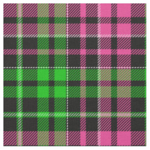 Tecido Xadrez Escocês Rosa e Verde Preto