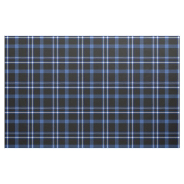 Tecido Xadrez Escocês Tarta Azul Preto (Fat Quarter)