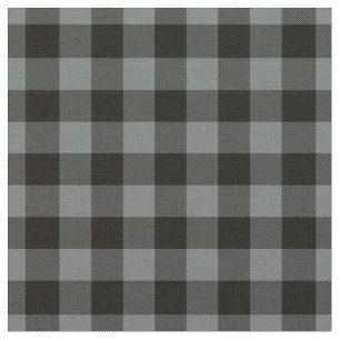 Tecido Xadrez Escuro Cinza e Preto Gingham