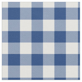 Tecido Xadrez Gingham Azul Médio e Branco