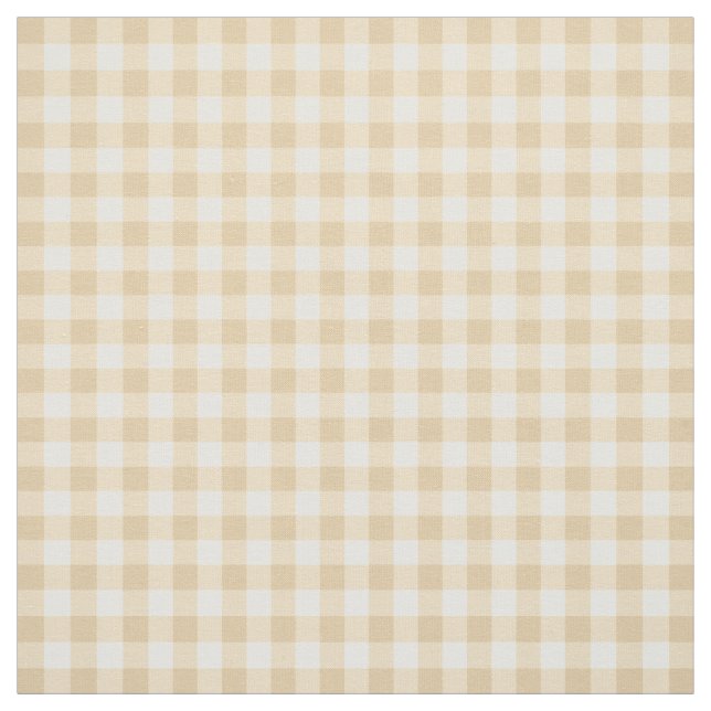 Tecido Xadrez Gingham Cream Beige - Padrão Verificado (Modelo)