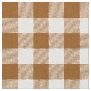 Tecido Xadrez Gingham de Siena Queimada e Branco