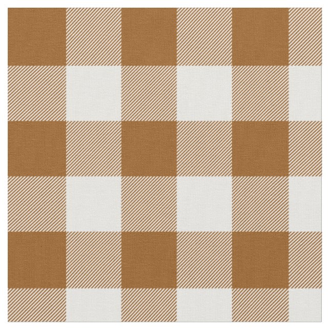 Tecido Xadrez Gingham de Siena Queimada e Branco (Detalhe)