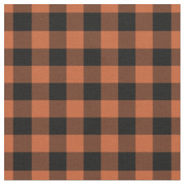 Tecido Xadrez gingham laranja e preto