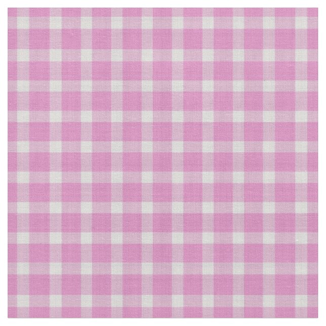 Tecido Xadrez gingham rosa desbotado (Detalhe)