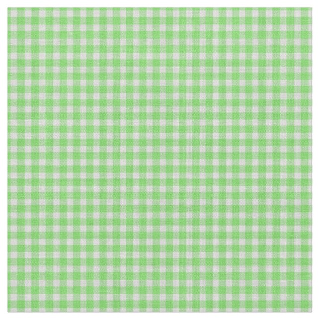 Tecido Xadrez Gingham Verde Menta Fresco (Detalhe)