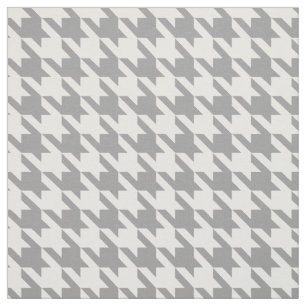 Tecido Xadrez Houndstooth Branco Cinza Cinza Carvão