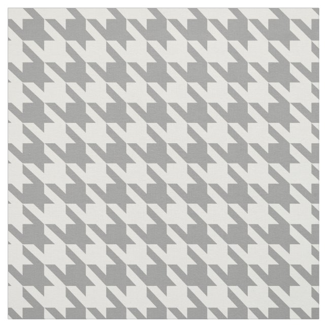 Tecido Xadrez Houndstooth Branco Cinza Cinza Carvão (Modelo)