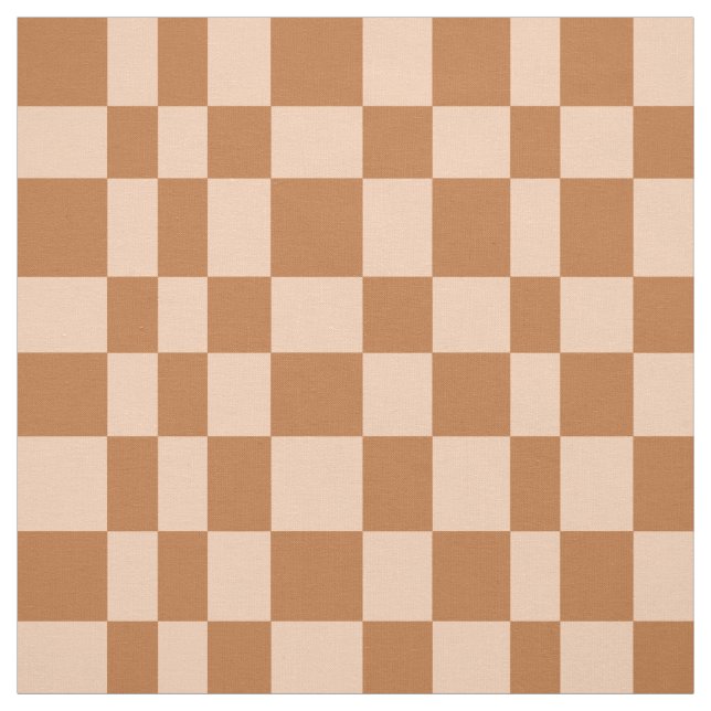 Tecido Xadrez Irregular Outono Xadrez Laranja Queimado (Modelo)