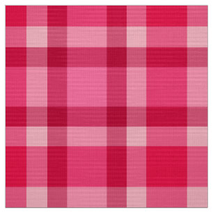 Tecido Xadrez moderna do meio século - rosa e vinho
