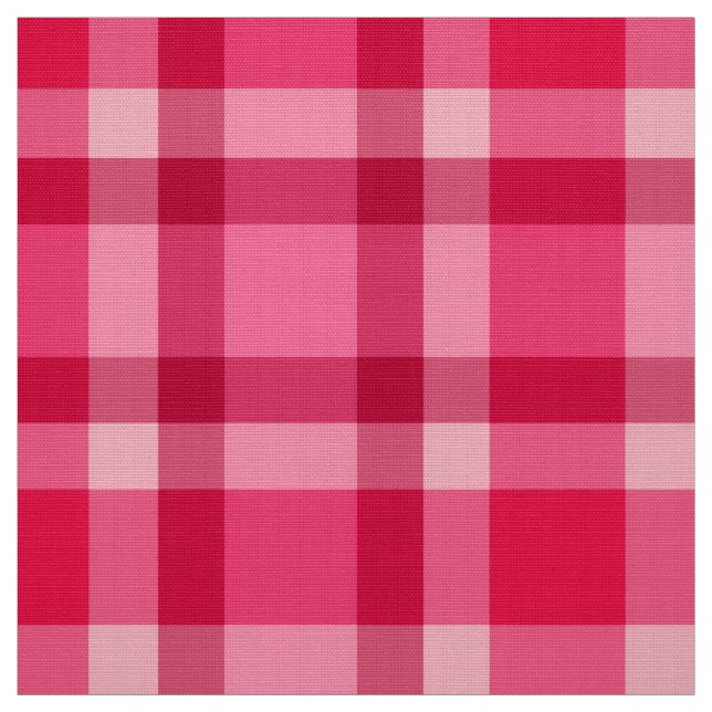 Tecido Xadrez moderna do meio século - rosa e vinho (Modelo)
