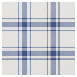 Tecido Xadrez náutico azul e branco