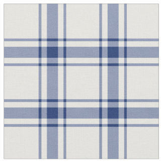 Tecido Xadrez náutico azul e branco