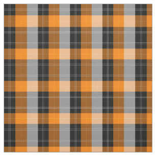 Tecido Xadrez/padrão tartan laranja e preto