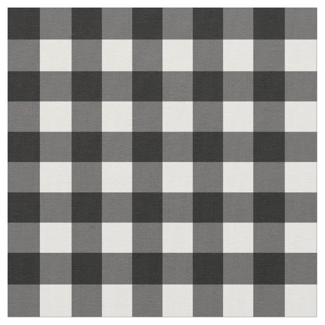 Tecido Xadrez Preto e Branco Búfalo Rustico (Detalhe)