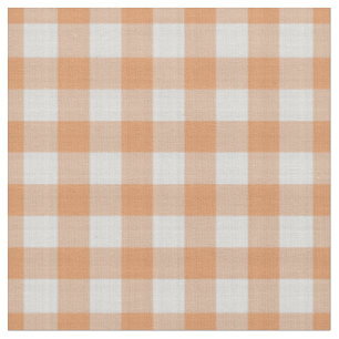 Tecido Xadrez Quadriculado Laranja Gingham