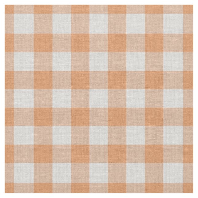 Tecido Xadrez Quadriculado Laranja Gingham (Detalhe)