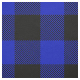 Tecido Xadrez Real Azul Negro XXL Buffalo Check Tartan