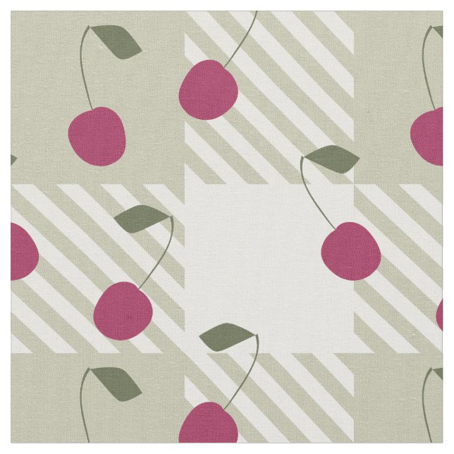 Tecido Xadrez Rosa e Cerejas Estilo Fazenda Moderna Gingh (Detalhe)