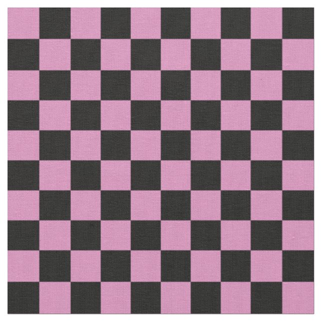 Tecido Xadrez Rosa e Preto (Detalhe)