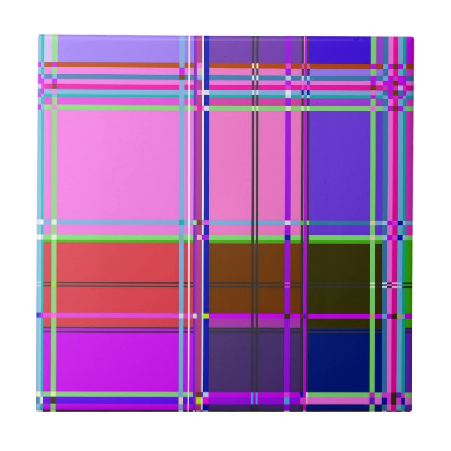 Tecido xadrez rosa padrão de tecido madras (Frente)
