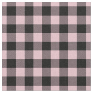 Tecido Xadrez Rosa Pastel e Preto