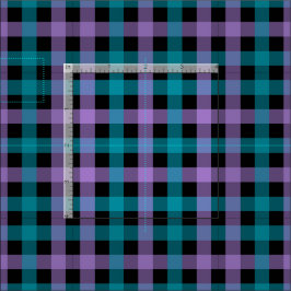 Tecido Xadrez Roxo, Azul Turquesa e Preto