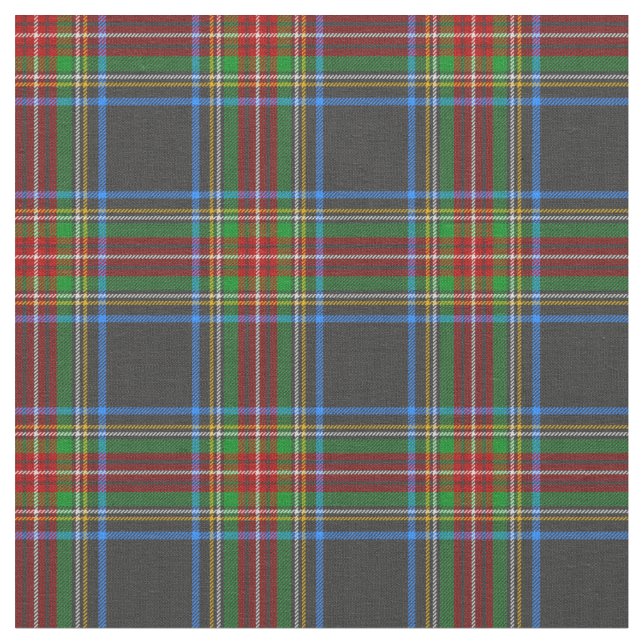 Tecido Xadrez Stewart Stuart Black Clan Tartan (Detalhe)