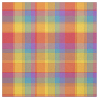 Tecido Xadrez suculenta do arco-íris