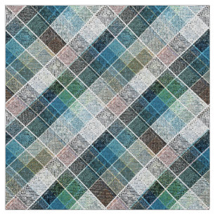 Tecido xadrez tartan clássico azul branco-rosa
